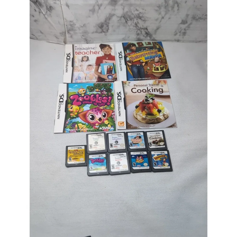 9x Nintendo DS Games Kids Girls Learning Cooking Babysitting Games Puppy Luv...